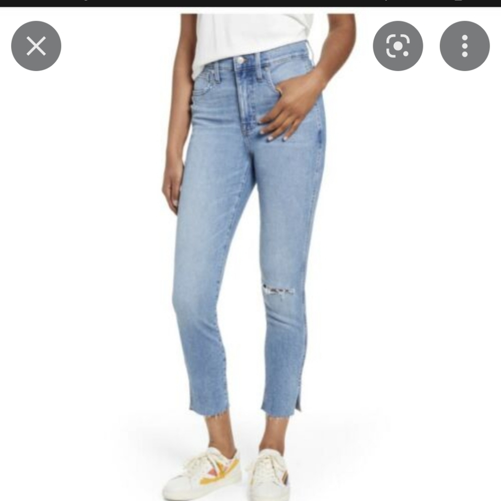 Madewell 10" high rise skinny crop jean